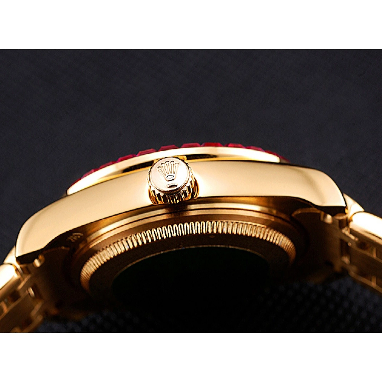 Aaa replica watch Jewels Bezel Datejust Dial And Rolex Gold 622835 Case Diamond Pink Bracelet 0519